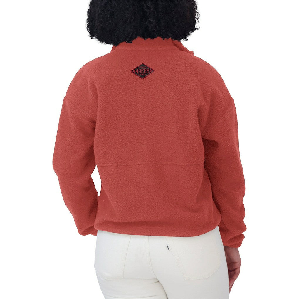WEAR by Erin Andrews Women's Polar Fleece Half-Zip Jacket - San Francisco 49ers Jackets