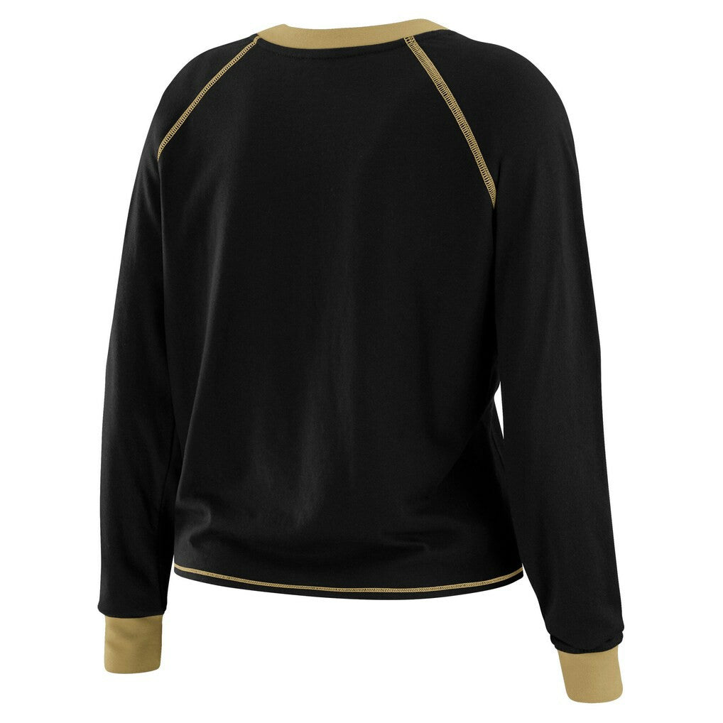 WEAR by Erin Andrews Women's Tie-Front Long Sleeve Top - New Orleans Saints Tops
