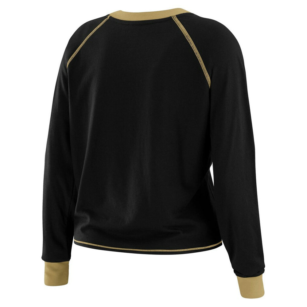 WEAR by Erin Andrews Women's Tie-Front Long Sleeve Top - New Orleans Saints Tops