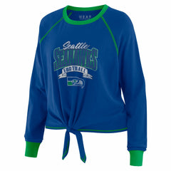 WEAR by Erin Andrews Women's Tie-Front Long Sleeve Top - Seattle Seahawks Tops