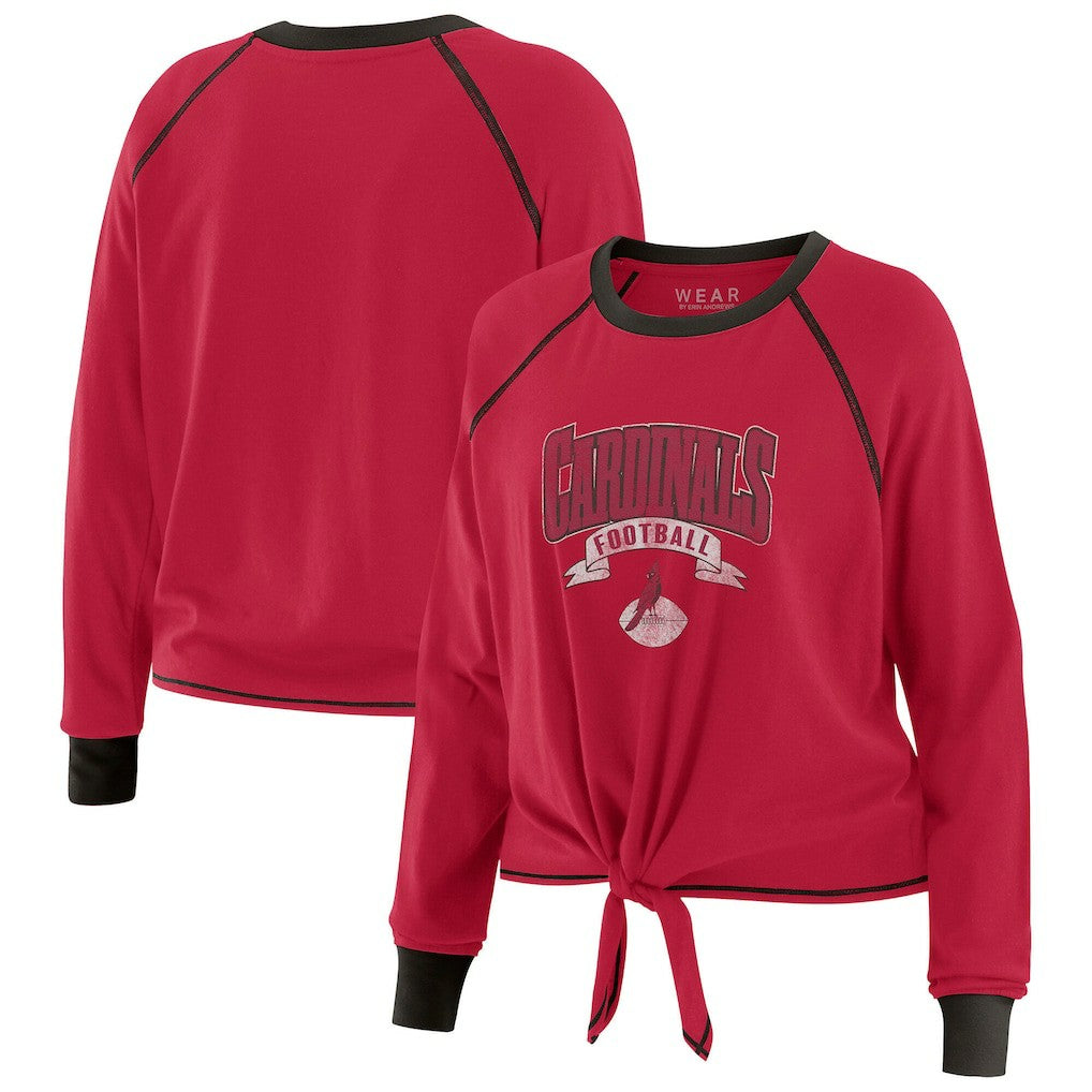 WEAR by Erin Andrews Women's Tie-Front Long Sleeve Top - Arizona Cardinals Tops