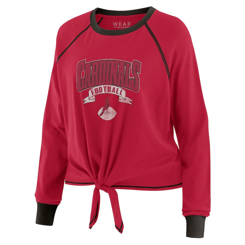 WEAR by Erin Andrews Women's Tie-Front Long Sleeve Top - Arizona Cardinals Tops