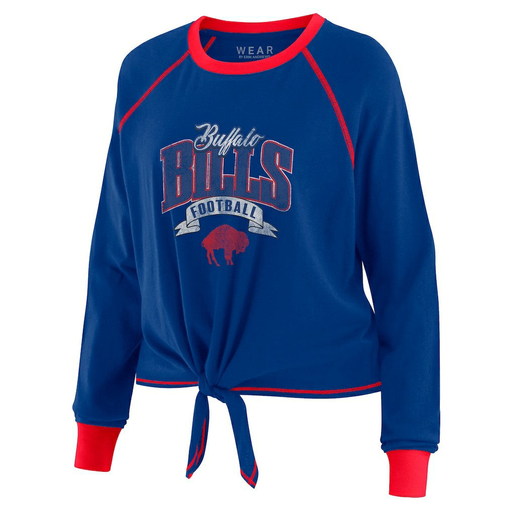 WEAR by Erin Andrews Women's Tie-Front Long Sleeve Top - Buffalo Bills Tops