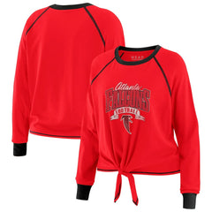 WEAR by Erin Andrews Women's Tie-Front Long Sleeve Top - Atlanta Falcons Tops