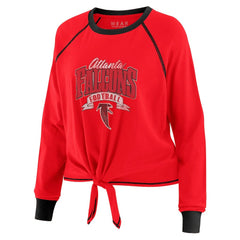 WEAR by Erin Andrews Women's Tie-Front Long Sleeve Top - Atlanta Falcons Tops
