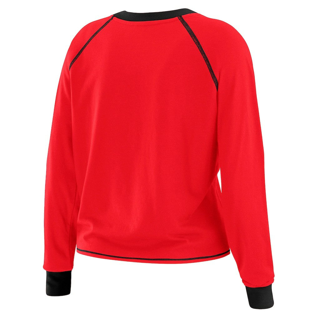 WEAR by Erin Andrews Women's Tie-Front Long Sleeve Top - Atlanta Falcons Tops