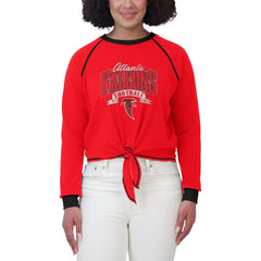 WEAR by Erin Andrews Women's Tie-Front Long Sleeve Top - Atlanta Falcons Tops