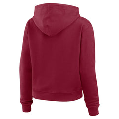 WEAR by Erin Andrews Women's Waffle Hoodie Pullover Top - Washington Commanders Hoodies