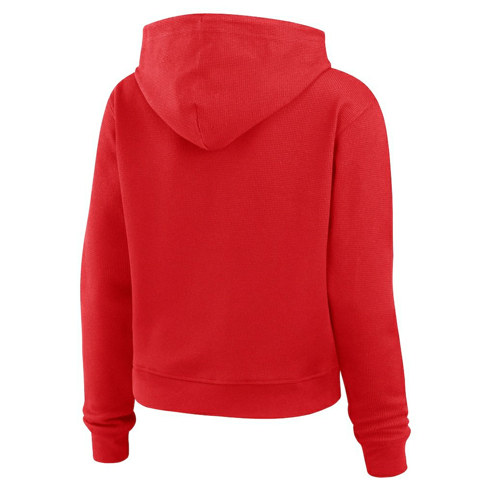 WEAR by Erin Andrews Women's Waffle Hoodie Pullover Top - Atlanta Falcons Hoodies