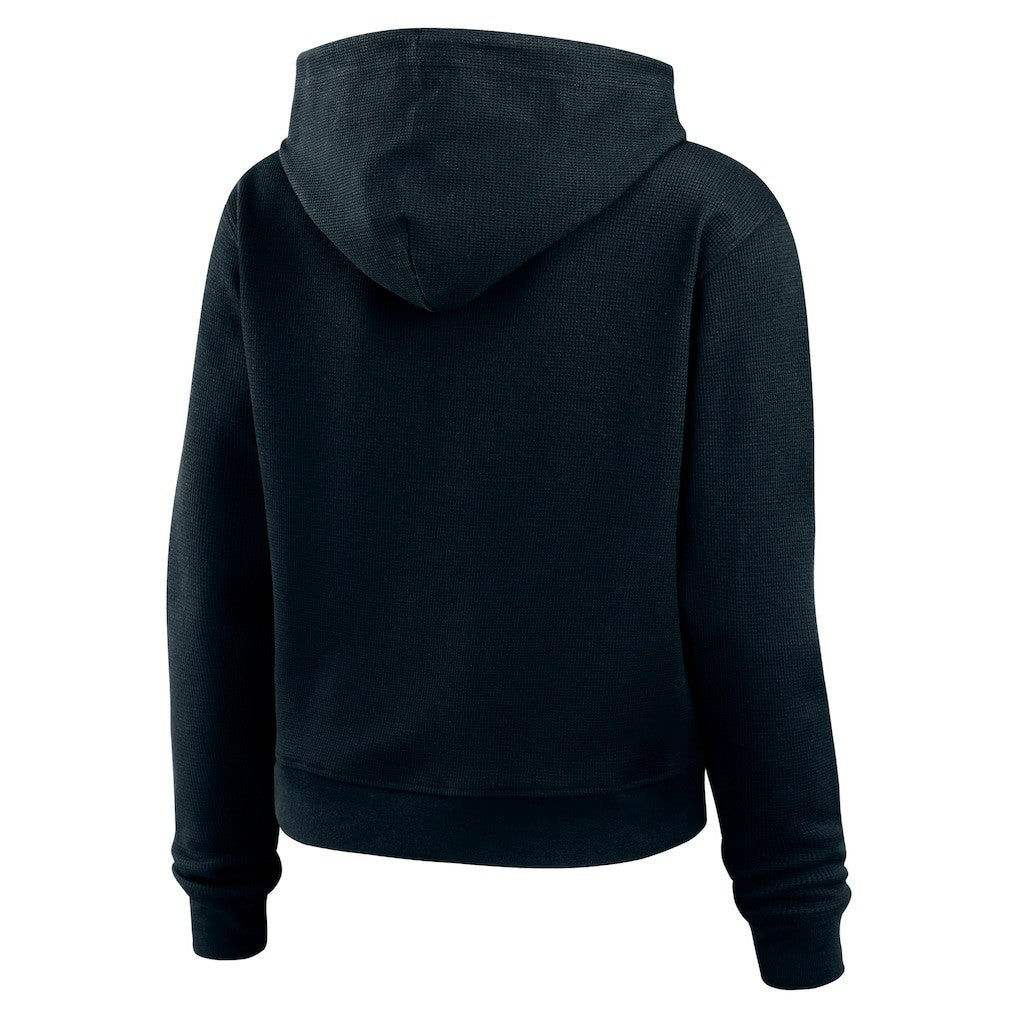 WEAR by Erin Andrews Women's Waffle Hoodie Pullover Top - Carolina Panthers Hoodies