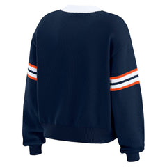 WEAR by Erin Andrews Women's Lace-Up Pullover Sweatshirt - Denver Broncos Pullover