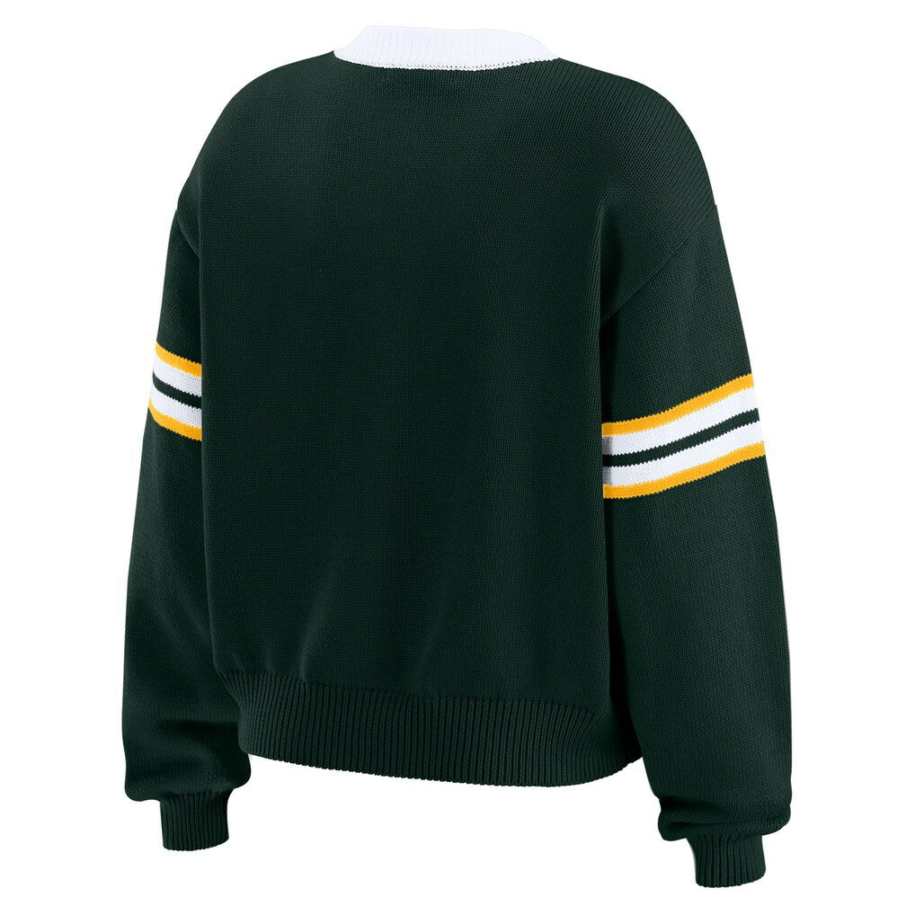 WEAR by Erin Andrews Women's Lace-Up Pullover Sweatshirt - Green Bay Packers Pullover