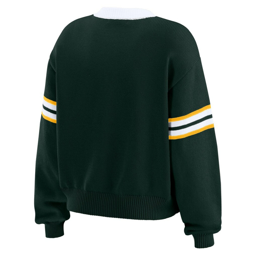 WEAR by Erin Andrews Women's Lace-Up Pullover Sweatshirt - Green Bay Packers Pullover