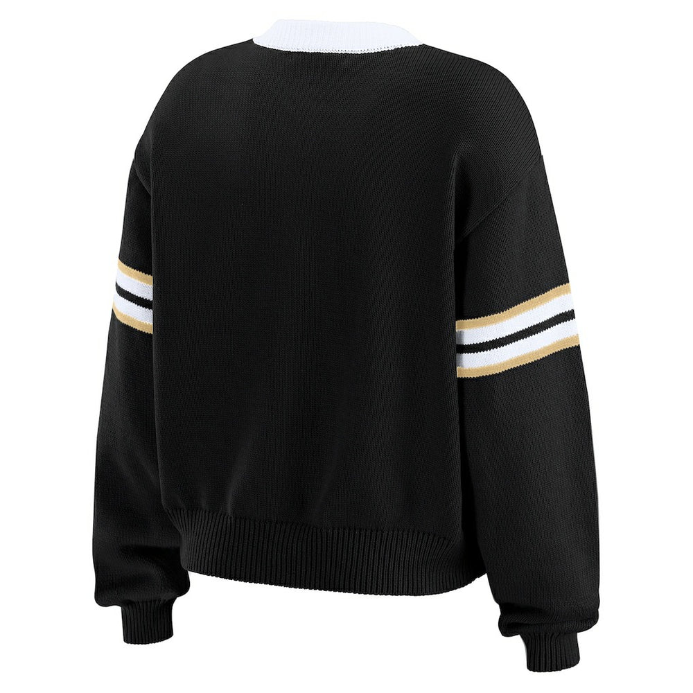 WEAR by Erin Andrews Women's Lace-Up Pullover Sweatshirt - New Orleans Saints Pullover
