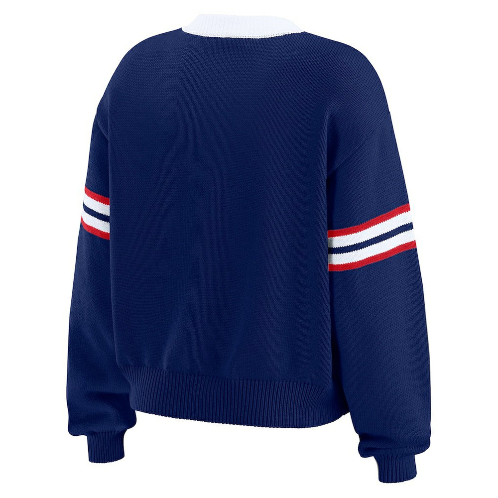 WEAR by Erin Andrews Women's Lace-Up Pullover Sweatshirt - New York Giants Pullover