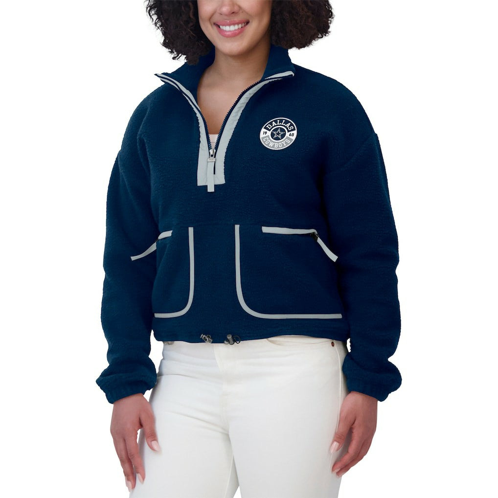 WEAR by Erin Andrews Women's Polar Fleece Half-Zip Jacket - Dallas Cowboys Jackets