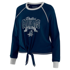 WEAR by Erin Andrews Women's Tie-Front Long Sleeve Top - Dallas Cowboys Tops