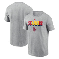 Heather Charcoal St. Louis Cardinals Nike Local Home Town T-Shirt