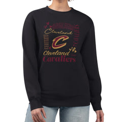 Cleveland Cavaliers G-III 4Her by Carl Banks Women's Collage Team Graphic Fleece Pullover Sweatshirt sale