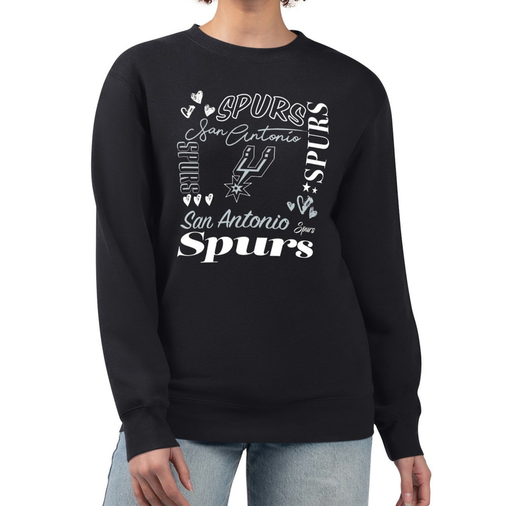San Antonio Spurs G-III 4Her by Carl Banks Women's Collage Team Graphic Fleece Pullover Sweatshirt