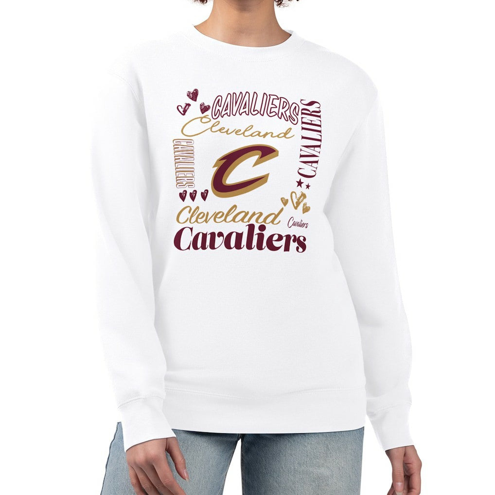Cleveland Cavaliers G-III 4Her by Carl Banks Women's Collage Team Graphic Fleece Pullover Sweatshirt sale