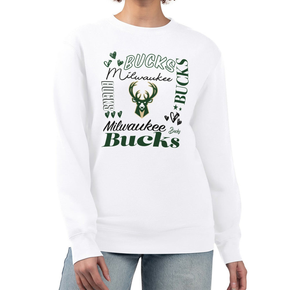 Milwaukee Bucks G-III 4Her by Carl Banks Women's Collage Team Graphic Fleece Pullover Sweatshirt