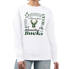Milwaukee Bucks G-III 4Her by Carl Banks Women's Collage Team Graphic Fleece Pullover Sweatshirt