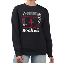 Houston Rockets G-III 4Her by Carl Banks Women's Collage Team Graphic Fleece Pullover Sweatshirt sale