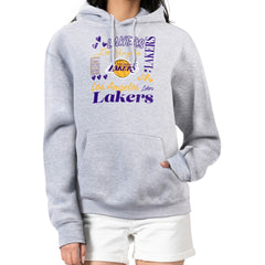 Los Angeles Lakers G-III 4Her by Carl Banks Women's Team Collage Graphic Fleece Pullover Hoodie