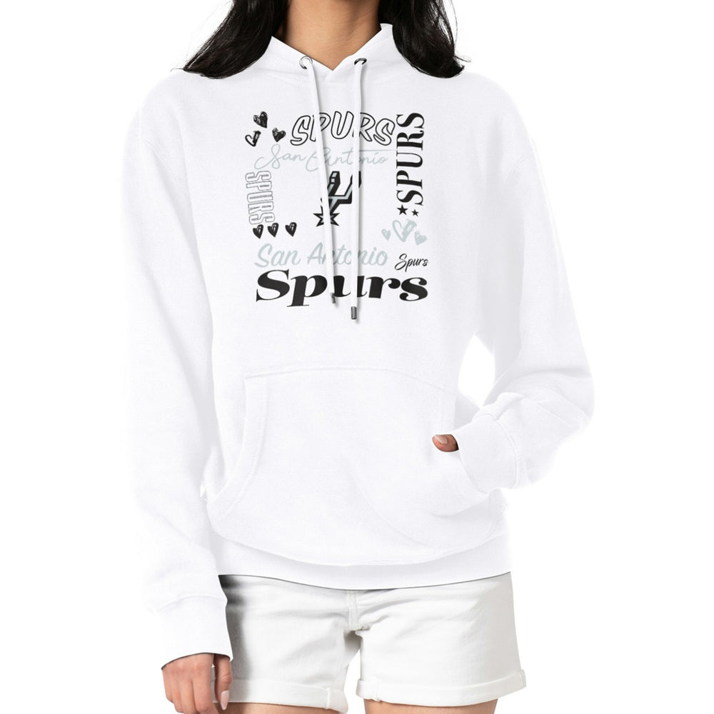San Antonio Spurs G-III 4Her by Carl Banks Women's Team Collage Graphic Fleece Pullover Hoodie