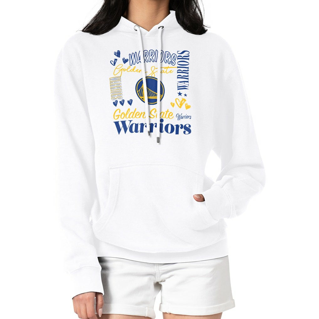 Golden State Warriors G-III 4Her by Carl Banks Women's Team Collage Graphic Fleece Pullover Hoodie sale