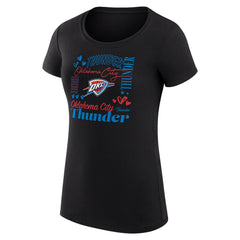 Oklahoma City Thunder G-III 4Her by Carl Banks Women's Super-Slim Fit Lightweight Team Name Collage Graphic T-Shirt