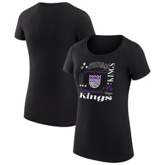 Sacramento Kings G-III 4Her by Carl Banks Women's Super-Slim Fit Lightweight Team Name Collage Graphic T-Shirt