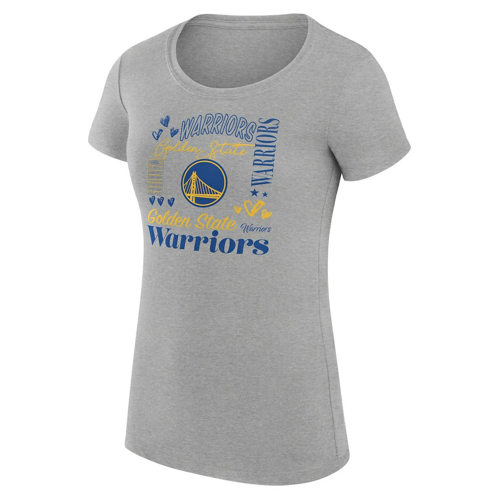 Golden State Warriors G-III 4Her by Carl Banks Women's Super-Slim Fit Lightweight Team Name Collage Graphic T-Shirt sale