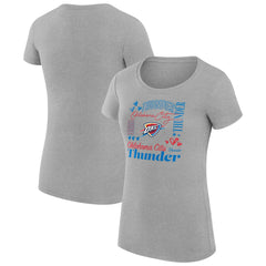 Oklahoma City Thunder G-III 4Her by Carl Banks Women's Super-Slim Fit Lightweight Team Name Collage Graphic T-Shirt