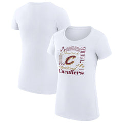 Cleveland Cavaliers G-III 4Her by Carl Banks Women's Super-Slim Fit Lightweight Team Name Collage Graphic T-Shirt sale