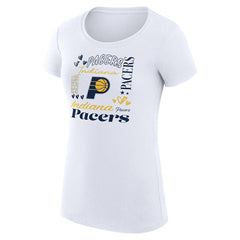 Indiana Pacers G-III 4Her by Carl Banks Women's Super-Slim Fit Lightweight Team Name Collage Graphic T-Shirt
