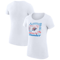 Oklahoma City Thunder G-III 4Her by Carl Banks Women's Super-Slim Fit Lightweight Team Name Collage Graphic T-Shirt