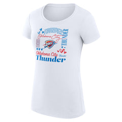 Oklahoma City Thunder G-III 4Her by Carl Banks Women's Super-Slim Fit Lightweight Team Name Collage Graphic T-Shirt