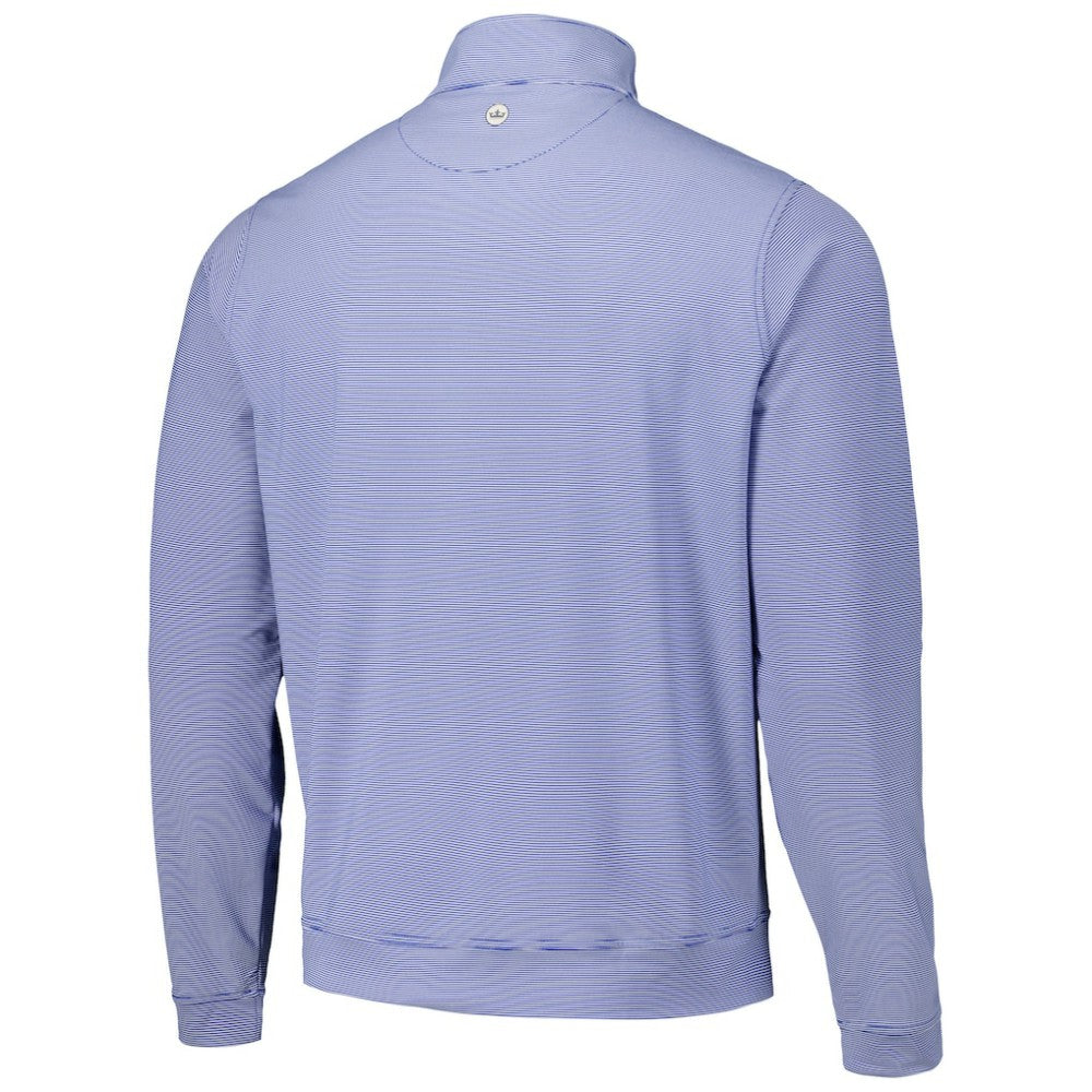 Royal Texas Rangers Peter Millar Perth Sugar Stripe Performance Quarter-Zip Top