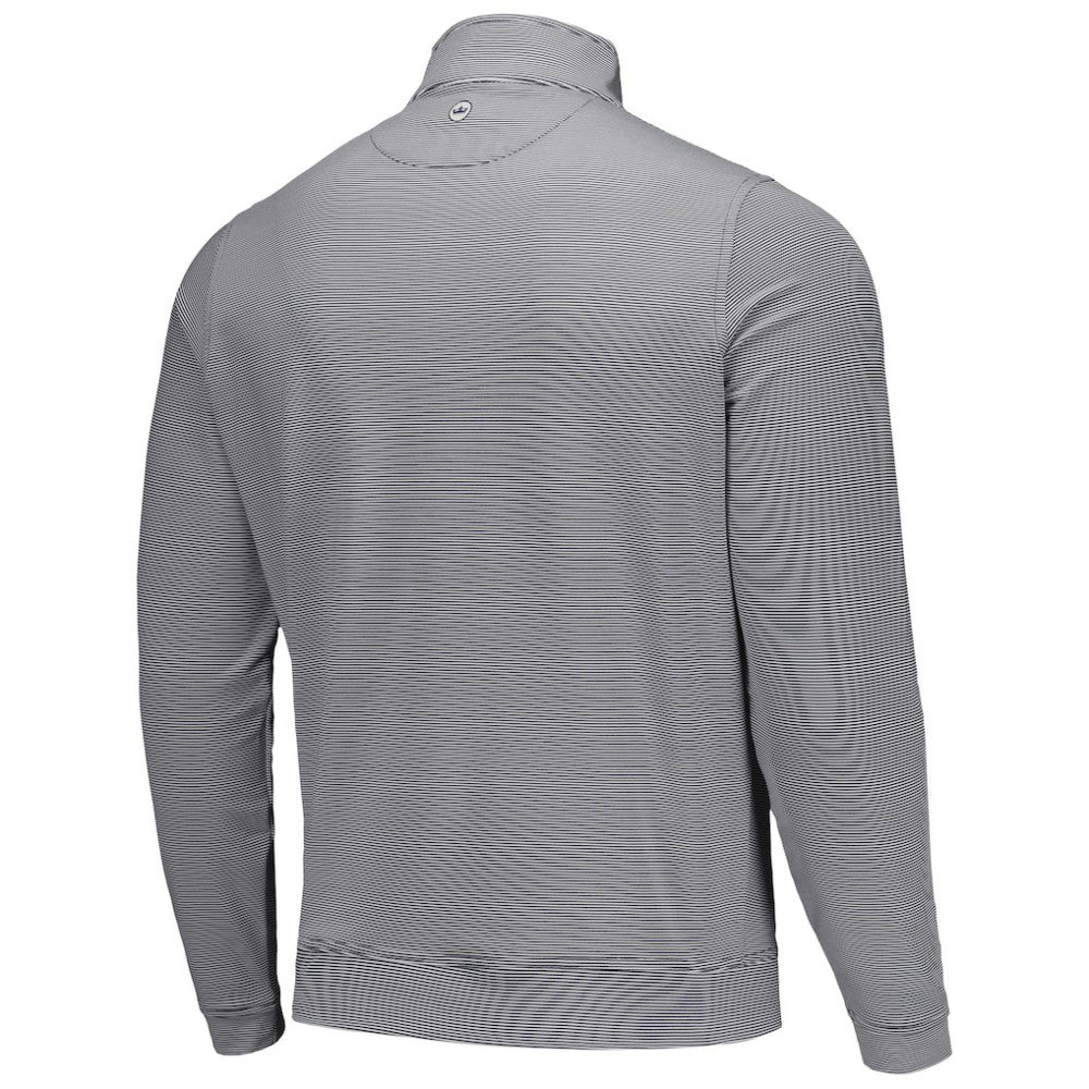 Black Baltimore Orioles Peter Millar Perth Sugar Stripe Performance Quarter-Zip Top