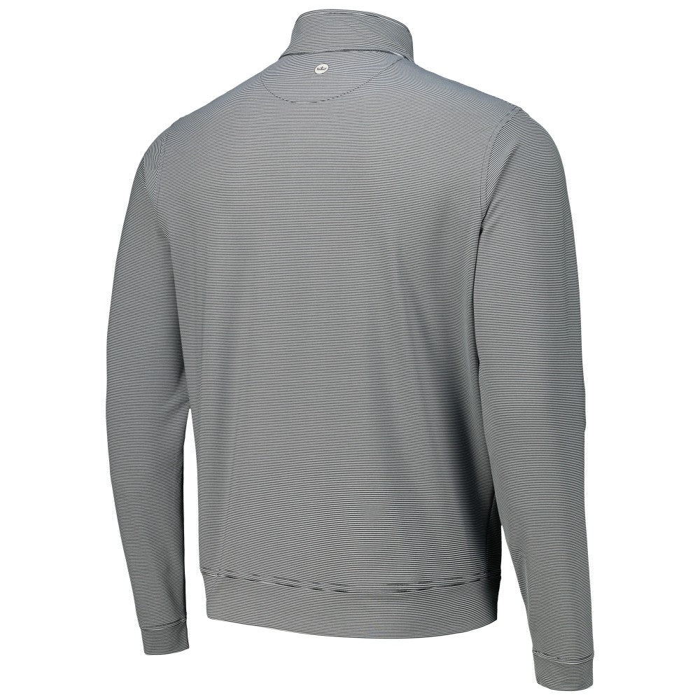 Black Cincinnati Reds Peter Millar Perth Sugar Stripe Performance Quarter-Zip Top