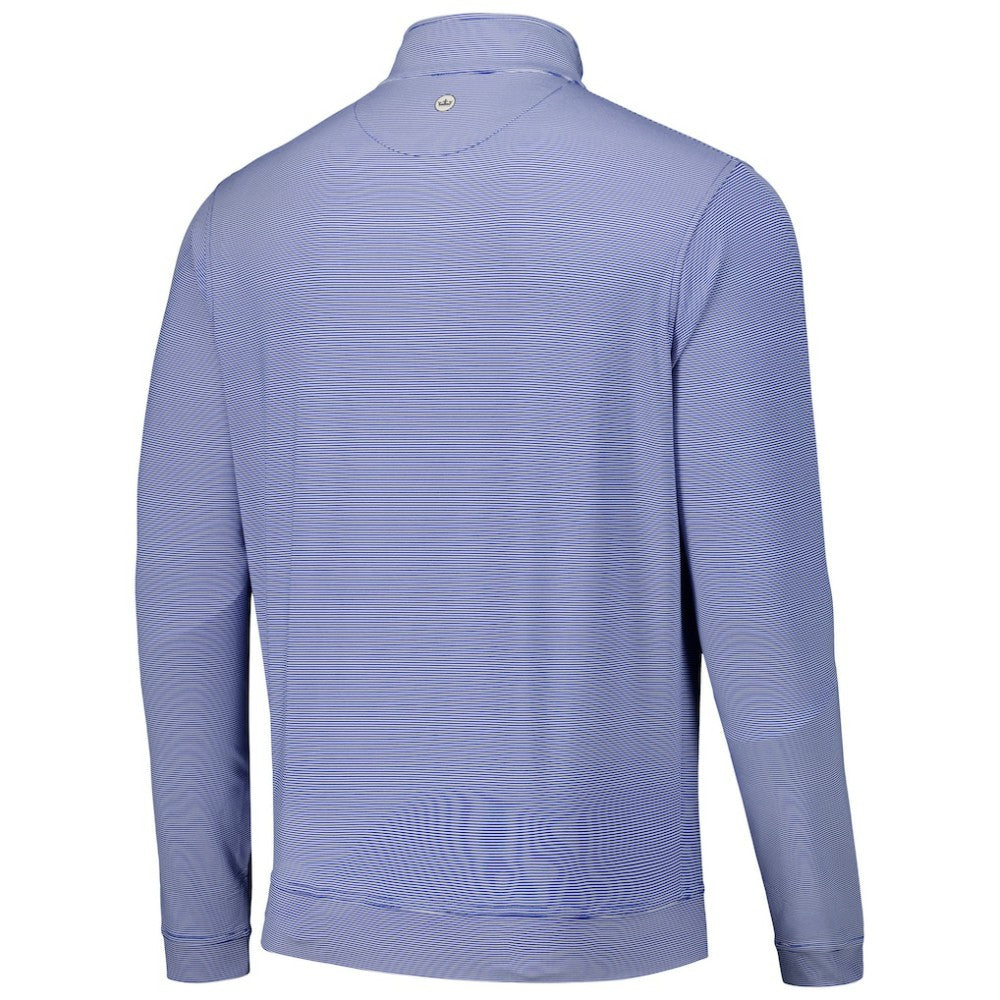 Royal Los Angeles Dodgers Peter Millar Perth Sugar Stripe Performance Quarter-Zip Top