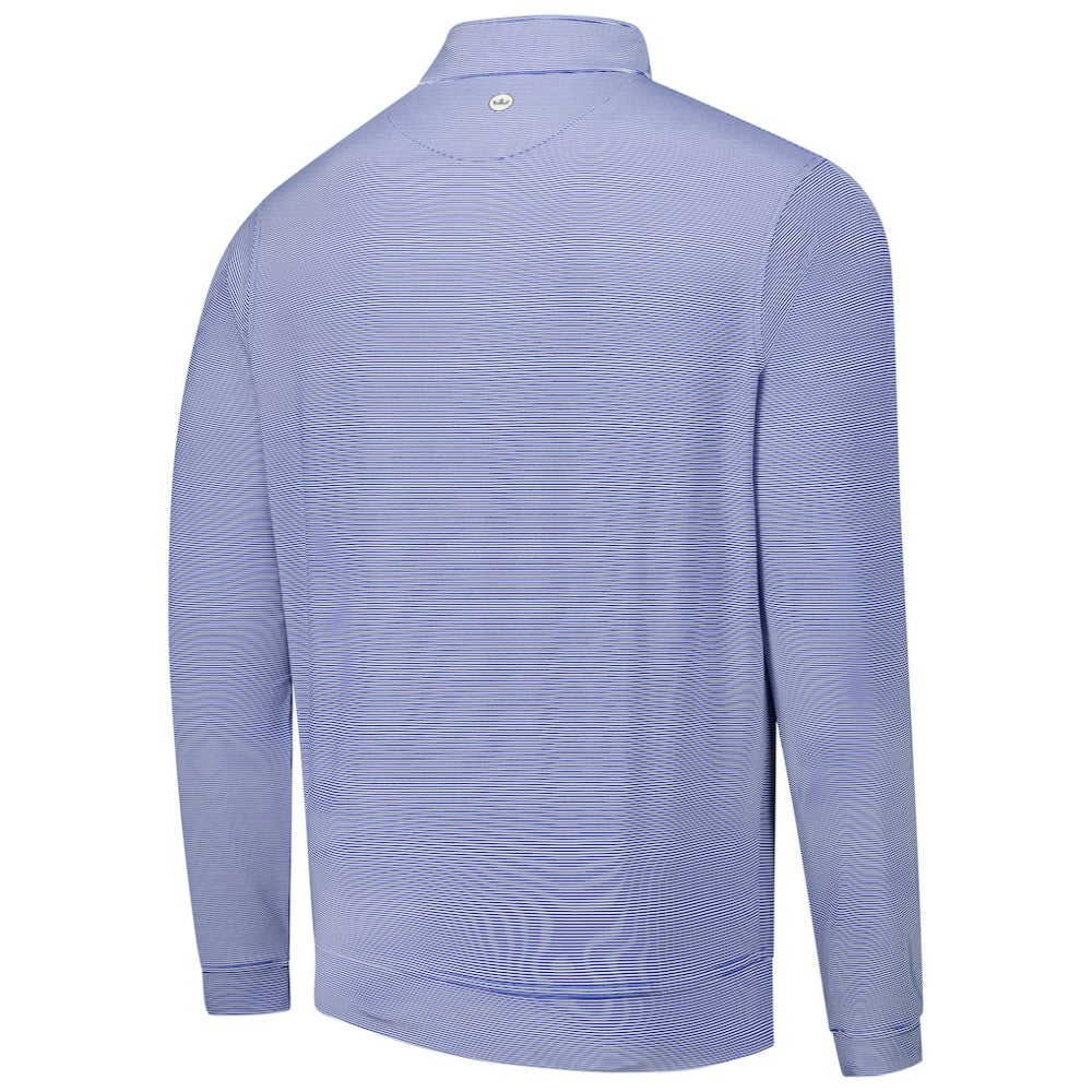 Royal Philadelphia Phillies Peter Millar Perth Sugar Stripe Performance Quarter-Zip Top