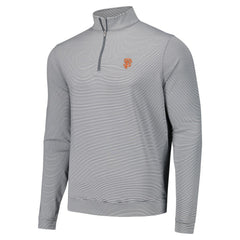 Black San Francisco Giants Peter Millar Perth Sugar Stripe Performance Quarter-Zip Top