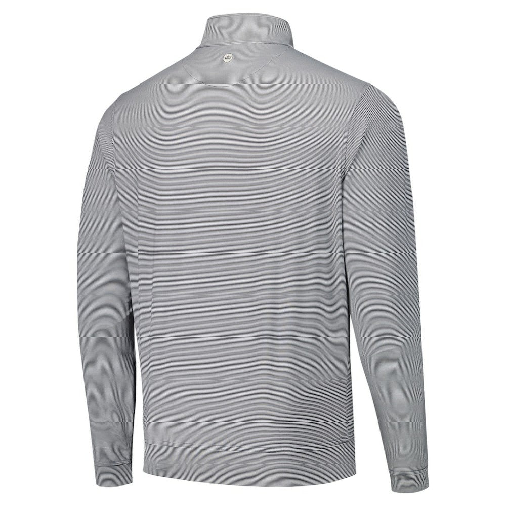 Black San Francisco Giants Peter Millar Perth Sugar Stripe Performance Quarter-Zip Top