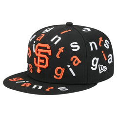 Black San Francisco Giants New Era Team Confetti 59FIFTY Fitted Hat