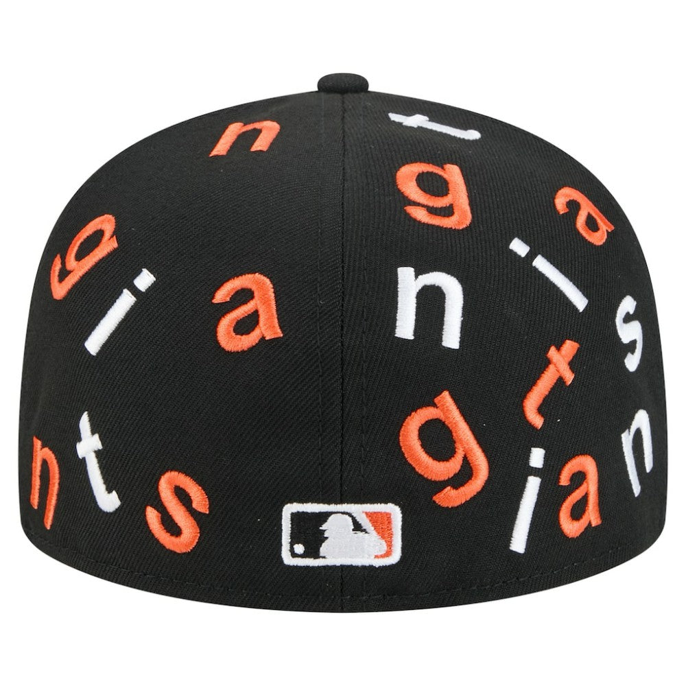 Black San Francisco Giants New Era Team Confetti 59FIFTY Fitted Hat