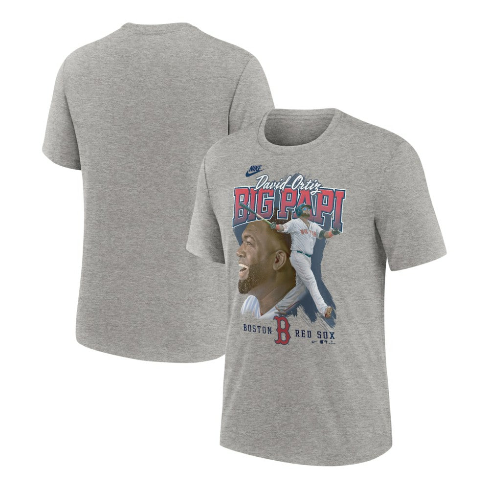 Heather Gray David Ortiz Boston Red Sox Nike Cooperstown Collection Player Local T-Shirt