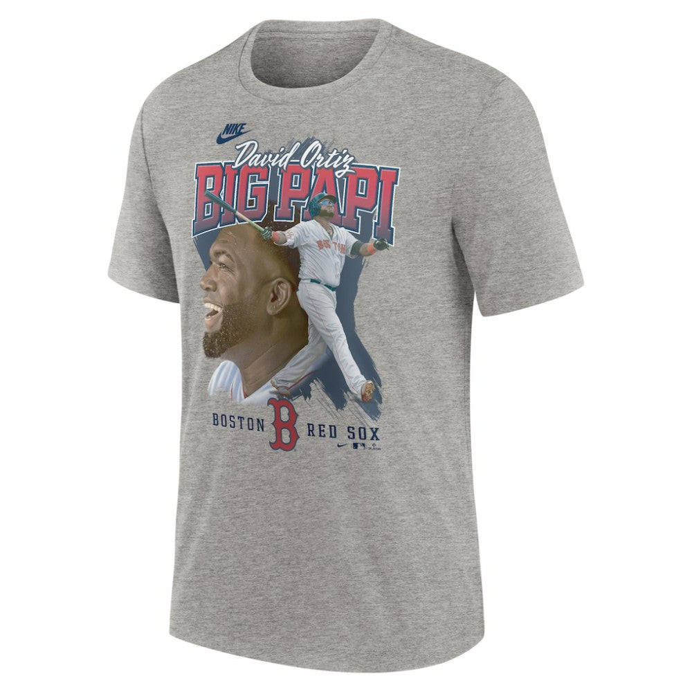 Heather Gray David Ortiz Boston Red Sox Nike Cooperstown Collection Player Local T-Shirt